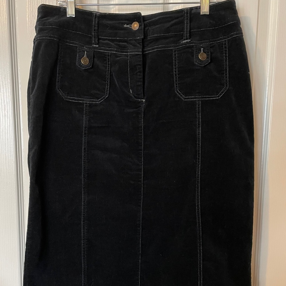 Vintage style sturdy velvet a-line skirt